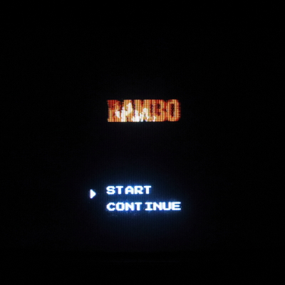 Rambo title screen.